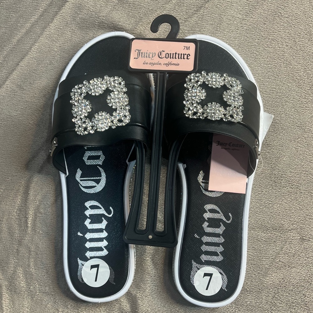 Juicy Couture Black and White Sandals